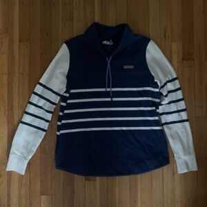 Vineyard Vines Navy and White Striped Top